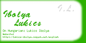 ibolya lukics business card